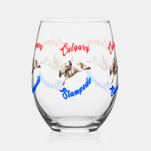 Verre À Vin Sans Pied Calgary Canada Chevaux Juillet Riders Calgary Stam