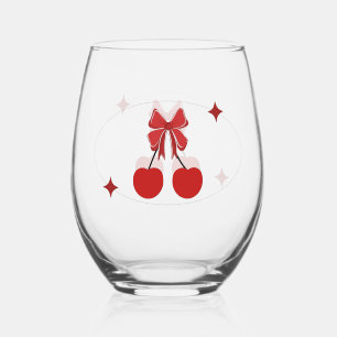 Verre À Vin Sans Pied Cerise