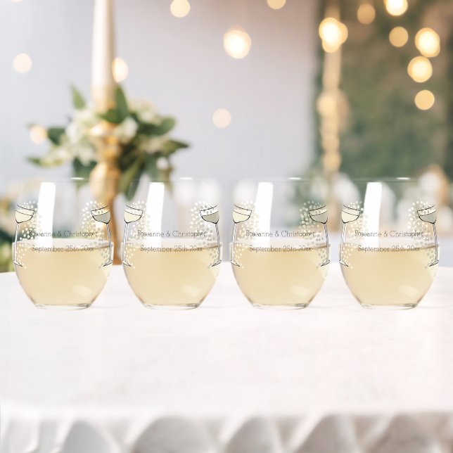 Verre À Vin Sans Pied Champagne Design Wedding (Insitu (Mariage))