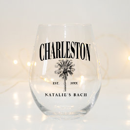 Verre À Vin Sans Pied Charleston Bachelorette Custom Luxe Social Club
