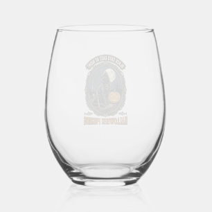 Verre À Vin Sans Pied Chasse Halloween Chat Design de citrouille vintage