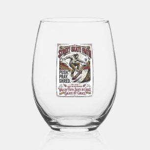 Verre À Vin Sans Pied Chemise de skate longboard Jésus chrétien