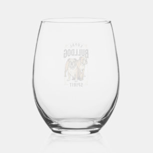 Verre À Vin Sans Pied Chemise Vintage Bulldog Twin Bulldogs Gravure Tee_