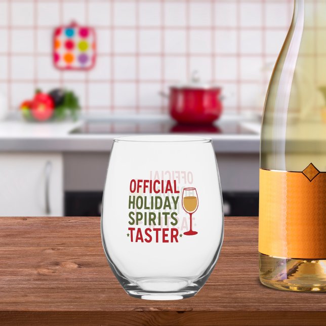 Verre À Vin Sans Pied Christmas quote funny party spirits taster (Créateur téléchargé)