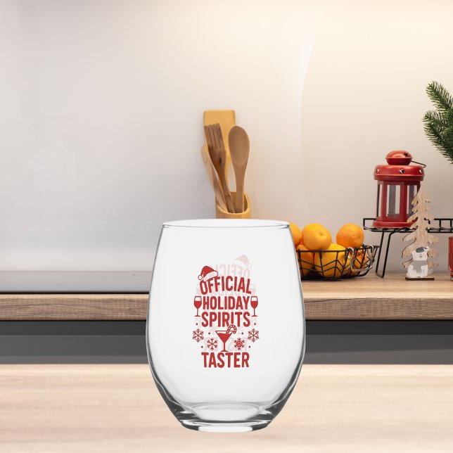 Verre À Vin Sans Pied Christmas quote funny party spirits taster (Créateur téléchargé)