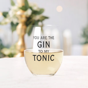 Verre À Vin Sans Pied Citation drôle de gin tonic