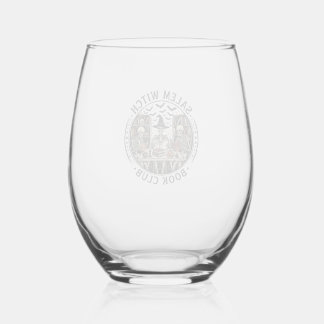 Verre À Vin Sans Pied Club de livre de sorcière de Salem Vintage Squelet