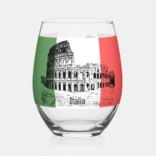 Verre À Vin Sans Pied Colisée Rome Italie Design