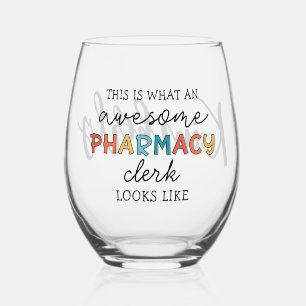 Verre À Vin Sans Pied Commis Pharmacie Personnalisé Awesome Drôle