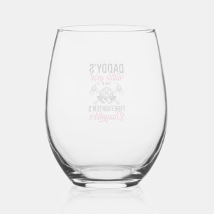 Verre À Vin Sans Pied Conception de t-shirt vectoriel citation fille de