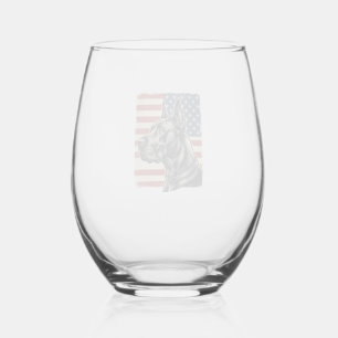Verre À Vin Sans Pied Conception de vecteur de drapeau patriotique Grand
