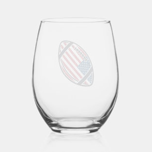 Verre À Vin Sans Pied Conception de vecteur vintage de football américai