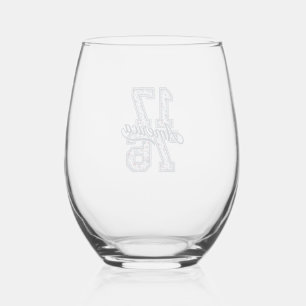 Verre À Vin Sans Pied Conception de vecteur vintage patriotique floral a