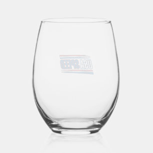 Verre À Vin Sans Pied Conception vectorielle vintage patriotique de cour