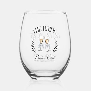 Verre À Vin Sans Pied Coquette Rose Mignonne Personnalisé