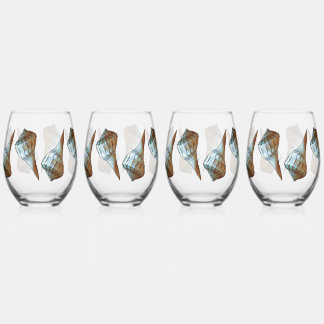 Verre À Vin Sans Pied Coquillages