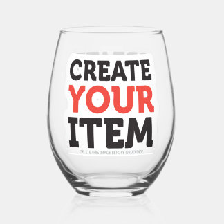 Verre À Vin Sans Pied CREATE-YOUR-OWN DIY Custom upload your design