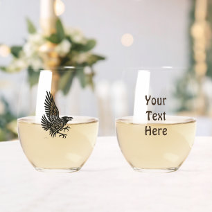 Verre À Vin Sans Pied Danse Norse Raven