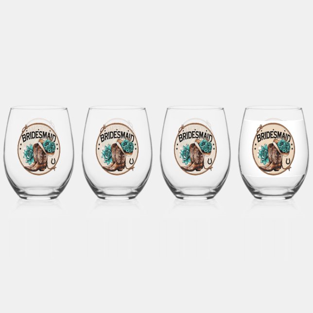 Verre À Vin Sans Pied Demoiselle d'honneur  (Recto)