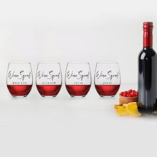 Verre À Vin Sans Pied Demoiselle d'honneur Personnalisé