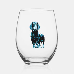 Verre À Vin Sans Pied Design moderne dachshund