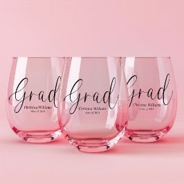 Verre À Vin Sans Pied Diplômé du Collège Moderne Élégant Diplôme