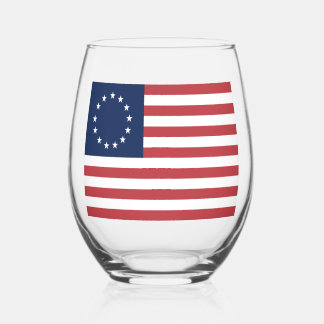 Verre À Vin Sans Pied Drapeau Betsy Ross Classique 13 étoiles Patrimoine