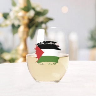 Verre À Vin Sans Pied drapeau du Soudan