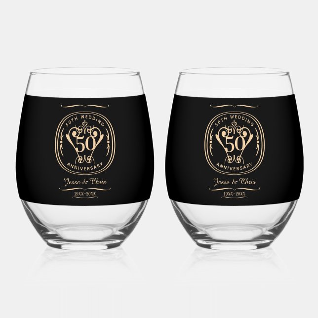 Verre a vin sans pied du 50e anniversaire (Recto)