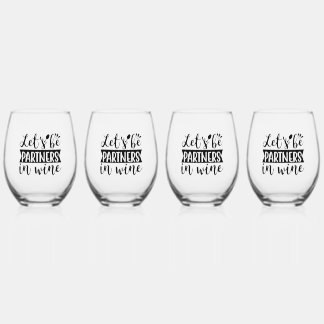 Verre À Vin Sans Pied Ensemble de 4 Lunettes de vin sans cachet