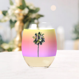 Verre À Vin Sans Pied Ensemble de produits de consommation Palm Tree ros