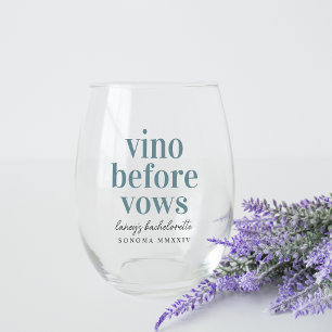 Verre À Vin Sans Pied Fête de Bachelorette au Pays du Vin Avant les Vœux
