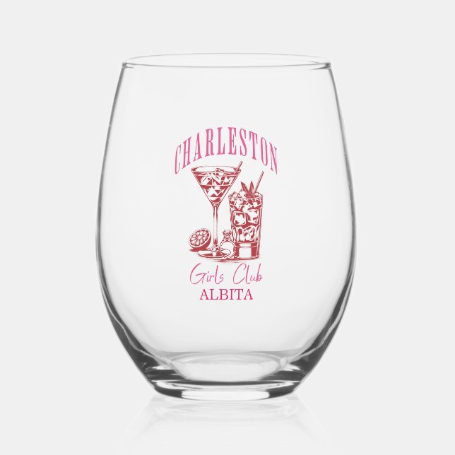 Verre À Vin Sans Pied fête de charleston (Recto)
