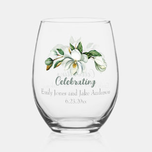 Verre À Vin Sans Pied Fête des mariées verte Magnolia