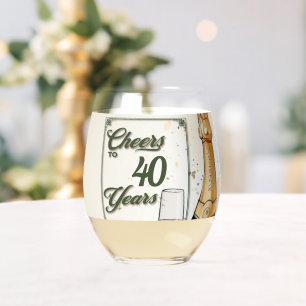 Verre À Vin Sans Pied Fête du Cheval aux Années