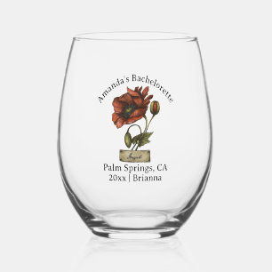 Verre À Vin Sans Pied Fleur de naissance du mois d'août pour une demoise