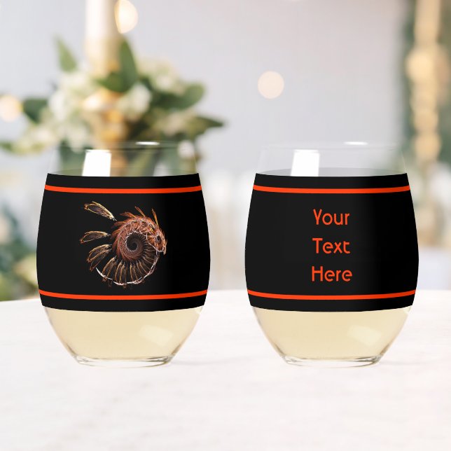 Verre À Vin Sans Pied Fractal Firebird (Insitu (Mariage))