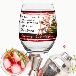 Verre À Vin Sans Pied Funny Christmas Wine Glass Retro Best Friend Lit