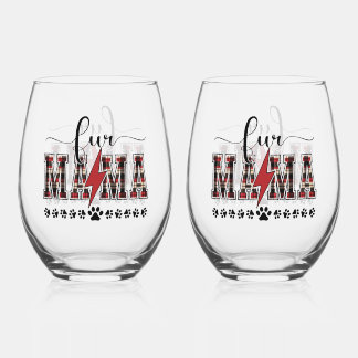 Verre À Vin Sans Pied Fur Mama Plaid