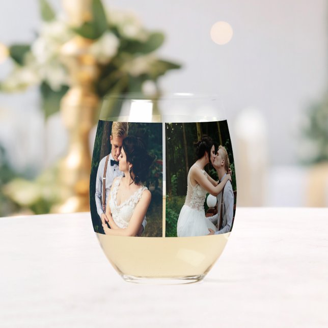 Verre À Vin Sans Pied Galerie 4 Photo personnalisée (Insitu (Mariage))
