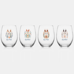 Verre À Vin Sans Pied Glad Påsk ! Lapins scandinaves