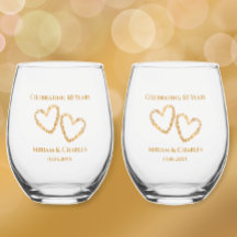 Golden 50th Mariage Anniversaire Coeur personnalis