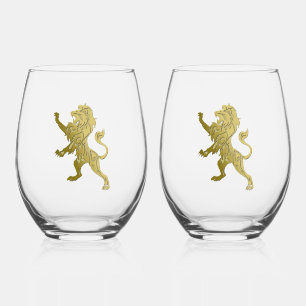 Verre À Vin Sans Pied Golden Royal Lion