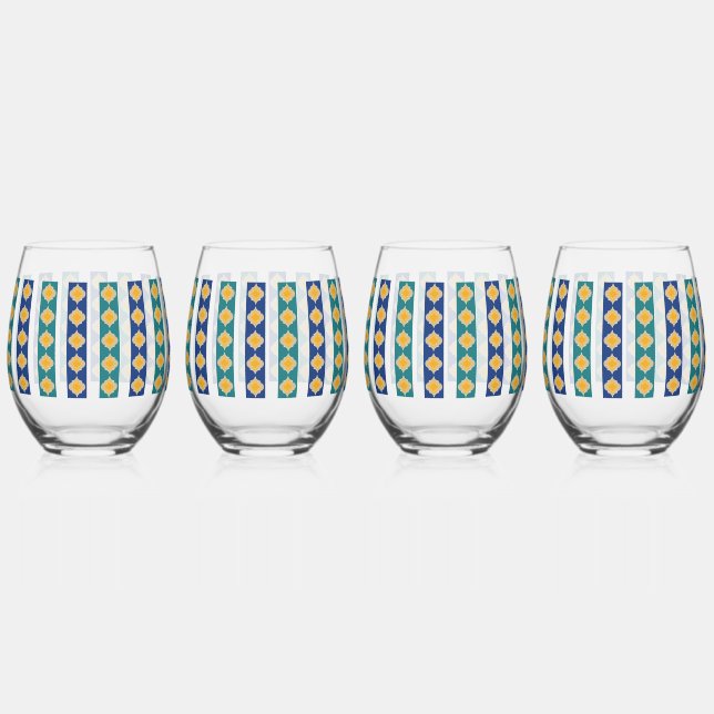 Verre À Vin Sans Pied Goût du Maroc ensemble de produits de boisson (Dos)
