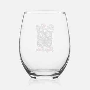 Verre À Vin Sans Pied Gravure vintage de chat drôle Da Fluff They Doin D