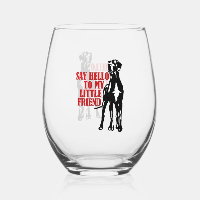 Verre À Vin Sans Pied Great Dane (Recto)