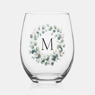 Verre À Vin Sans Pied Guirlande de feuillage classique et verte personna