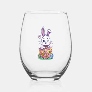 Verre À Vin Sans Pied Happy Easter Bunny collection 2