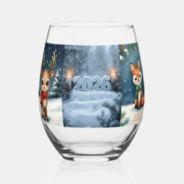 Verre À Vin Sans Pied happy new year 2026 candlelight 