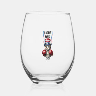 Verre À Vin Sans Pied Harris Walz 2024 - Election 2024